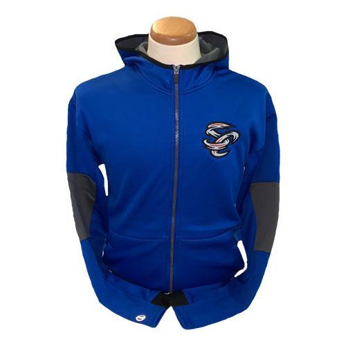 Omaha Storm Chasers Men's Augusta Royal/Carbon Full Zip Hoodie