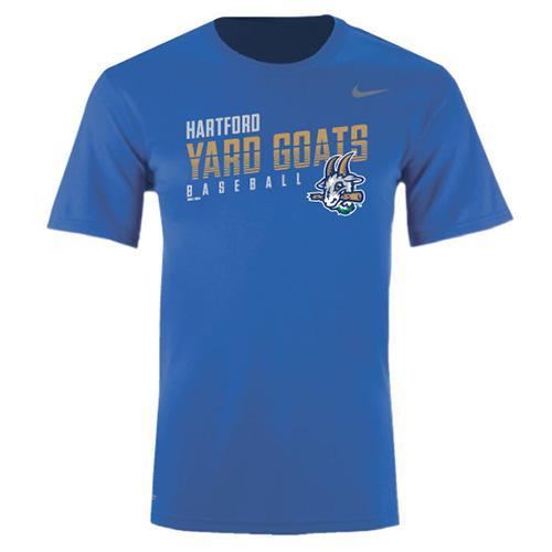 Hartford Yard Goats Nike Adult Dri Fit Tee in Royal