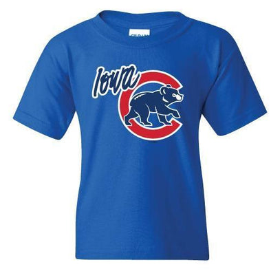Iowa Cubs Walking Bear Tee, Royal