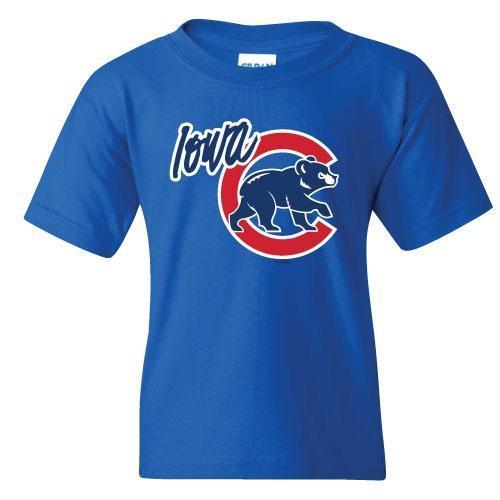Iowa Cubs Walking Bear Tee, Royal