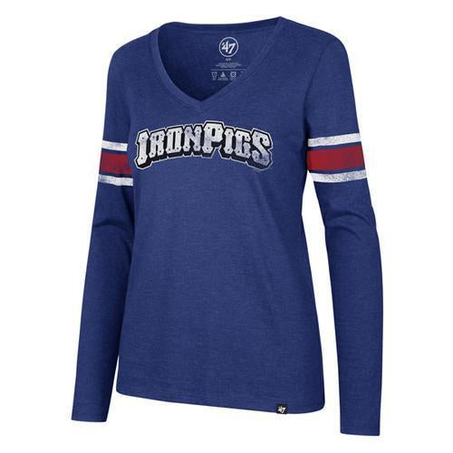 Lehigh Valley IronPigs Womens Wordmark Stripe Long Sleeve