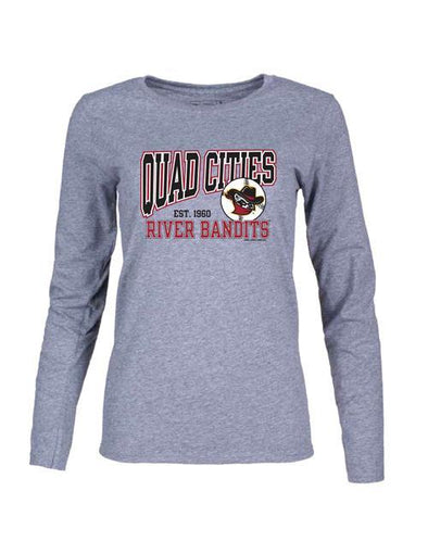 Quad Cities River Bandits Russell 19 Women's Long Sleeve Tee