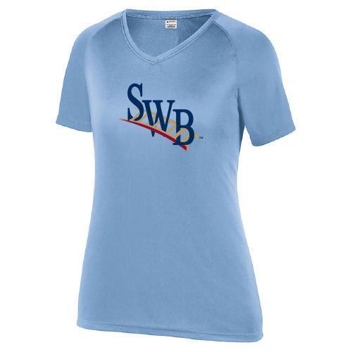 Scranton/Wilkes-Barre RailRiders Augusta Women's Attain Raglan Tee (Blue)