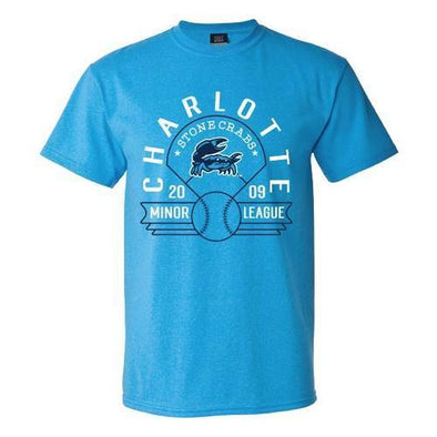 Charlotte Stone Crabs SAPPHIRE Retro Heather Tee