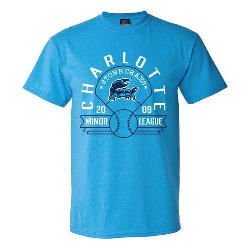 Charlotte Stone Crabs SAPPHIRE Retro Heather Tee