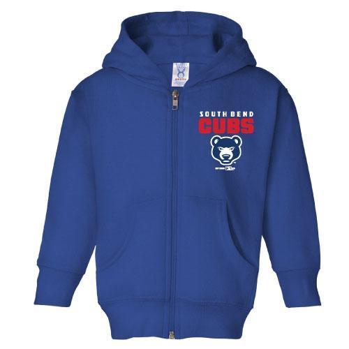 South Bend Cubs Toddler Full Zip Royal