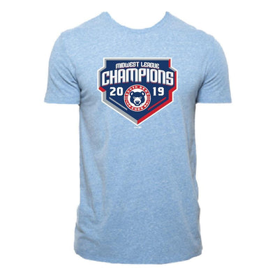 South Bend Cubs MWL Champions Tee 2 Lt. Blue