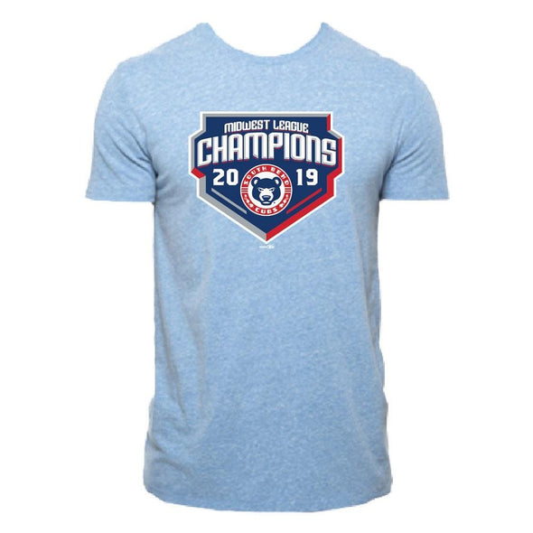 South Bend Cubs MWL Champions Tee 2 Lt. Blue