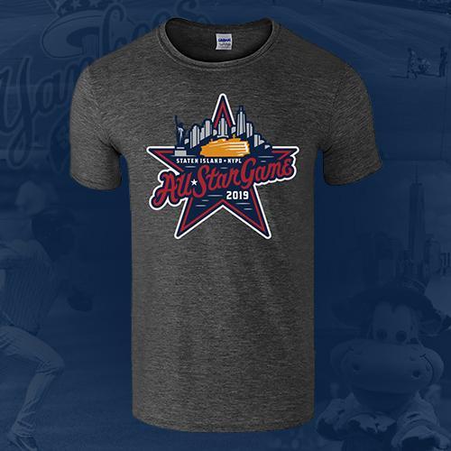 Staten Island Yankees Vantage Heather Grey 2019 All-Star Game Logo T-Shirt