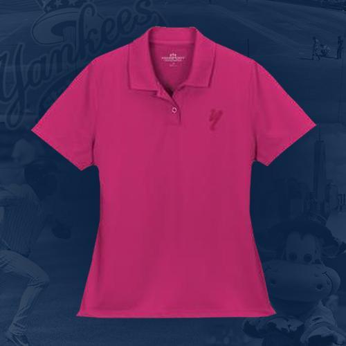 Staten Island Yankees Vantage Ladies Pink Solid Mesh Tech Polo