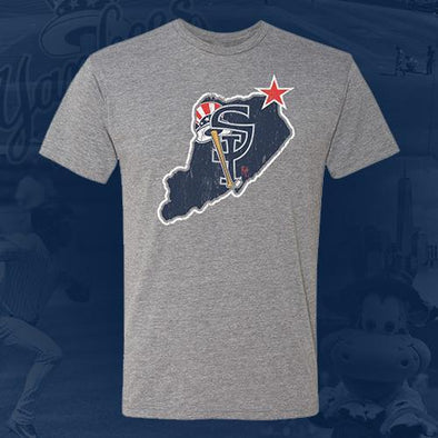 Staten Island Yankees 108 Stitches Heather Grey County T-Shirt