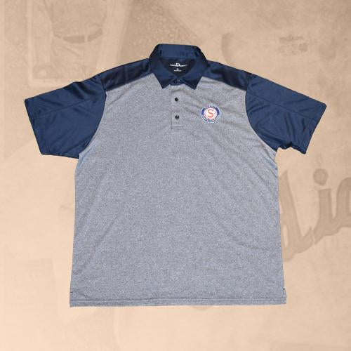 Spokane Indians Navy/Charcoal Heather Salish Logo Polo