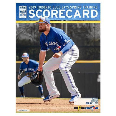 Blue Jays Spring Training ST19 Score Card 3/1/19