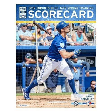 Blue Jays Spring Training ST19 Score Card 3/12/19