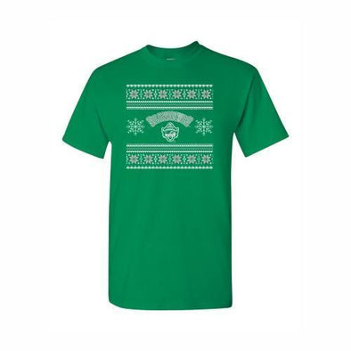 Erie SeaWolves Green Christmas Sweater Tee