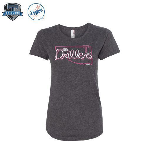 Tulsa Drillers Ladies Tri-Blend Scoop "Oklahoma"