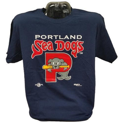 Portland Sea Dogs Logo Short Sleeve - Navy