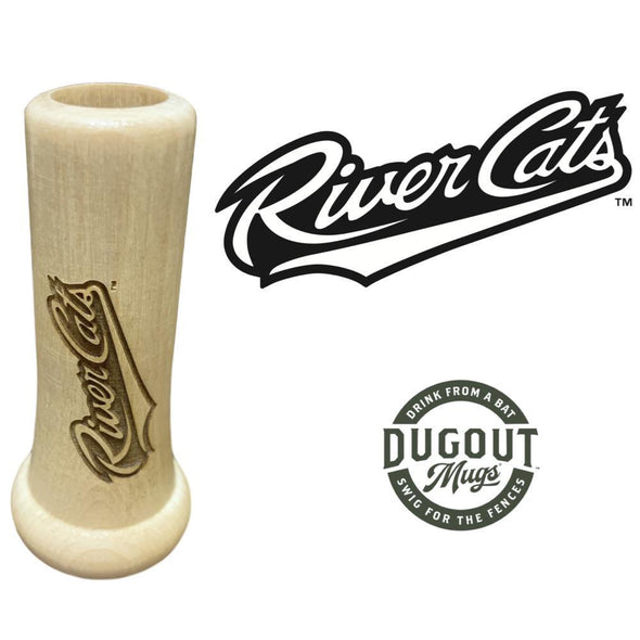 SHOT DUGOUT BAT HANDLE, SACRAMENTO RIVER CATS