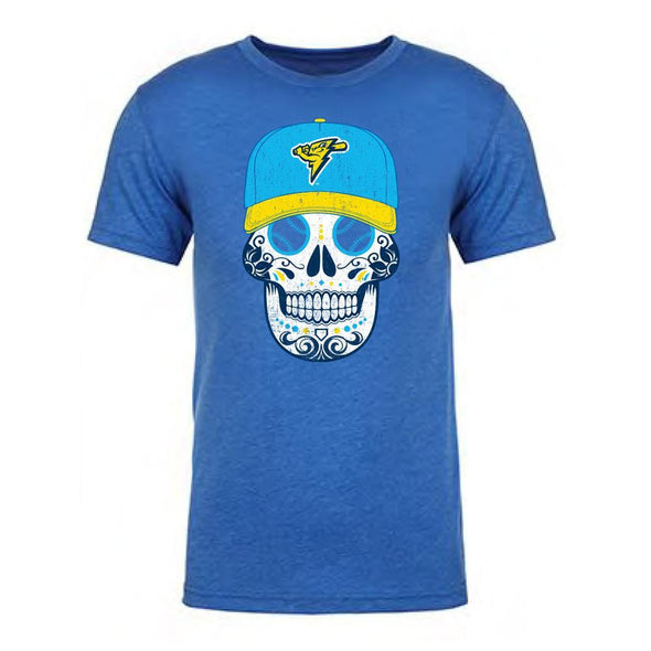 Adult Copa America Heather Royal Sugar Skull t-shirt