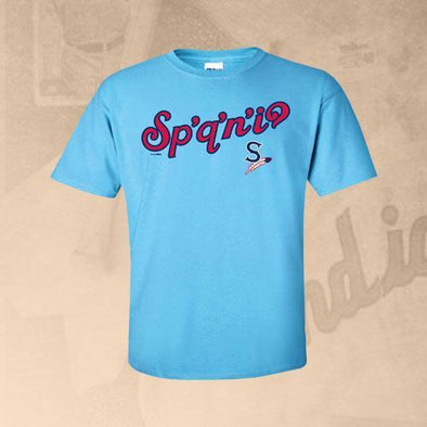 Spokane Indians Sky Salish Wording Tee
