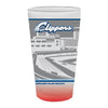 Columbus Clippers Stadium Frosted Pint Glass, Columbus Clippers