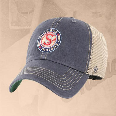 Spokane Indians Snapback Trawler Vintage Navy Cap