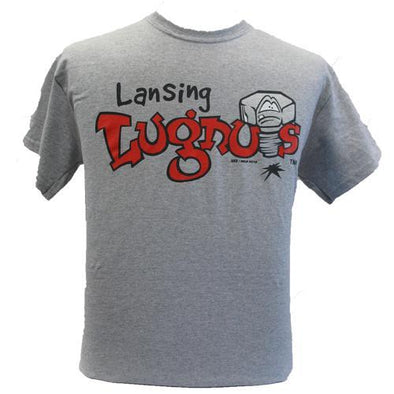 Lansing Lugnuts Primary Logo T-shirt - Sport Gray