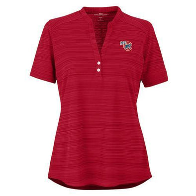 Iowa Cubs Women's Vansport Strata Textured Henley, Red