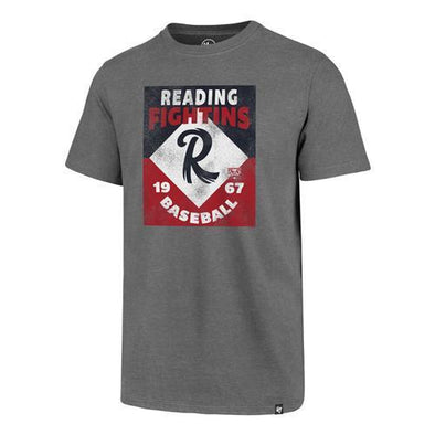 Reading Fightin Phils '47 Brand Slate Tee w/ Square Red, White, Black Logo