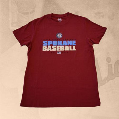 Spokane Indians Stacker Super Rival Red Tee