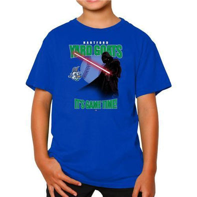 Hartford Yard Goats Retro Brand Youth Star Wars Game Time Tee 2019 - Royal