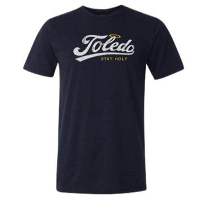 Stay Holy Navy Triblend T