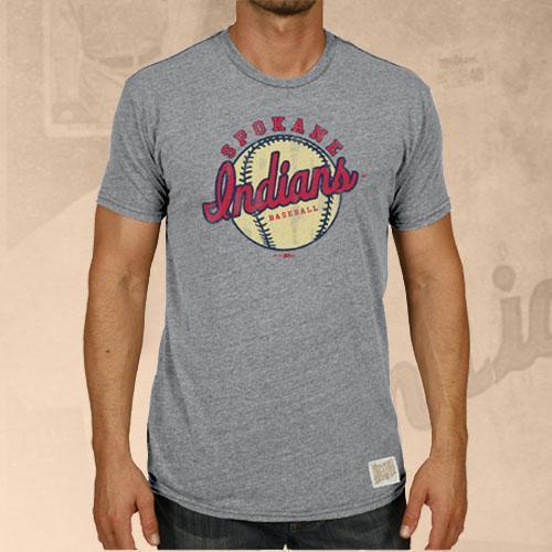 Spokane Indians Steel Gray Triblend Tee