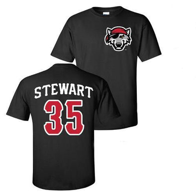 Erie SeaWolves Christin Stewart Black Jersey Tee