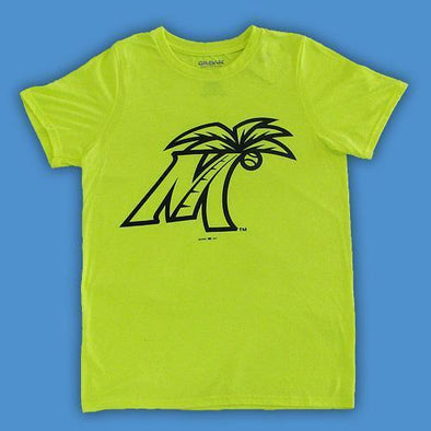 Fort Myers Miracle Safety Yellow Performance Logo Tee