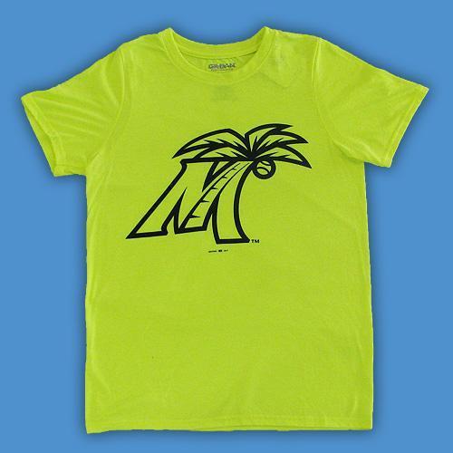 Fort Myers Miracle Safety Yellow Performance Logo Tee