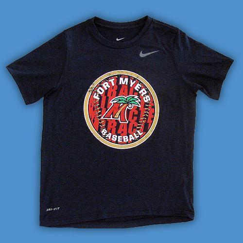 Fort Myers Miracle Youth Navy Performance Tee