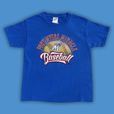 Fort Myers Miracle Youth Royal Blue Old Time Tee