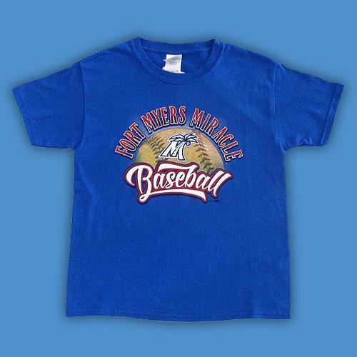 Fort Myers Miracle Youth Royal Blue Old Time Tee