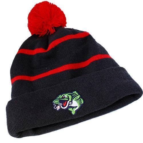 OC SPORTS STRIPERS NAVY/RED POM KNIT