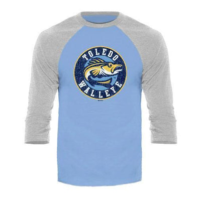 Retro Crest Distressed Vintage 3/4 Sleeve Raglan
