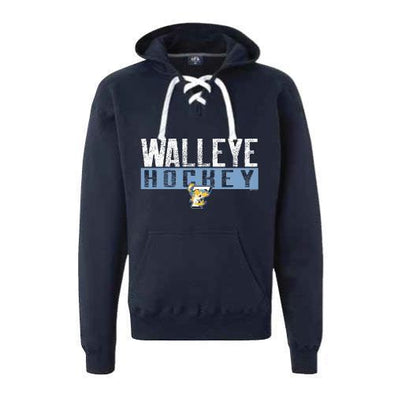 Steve Walleye Hockey Lace Hooded Sweatshirt