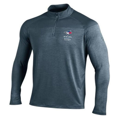 Toronto Blue Jays TBJ UA 1/4 Zip Tech Novelty Gray