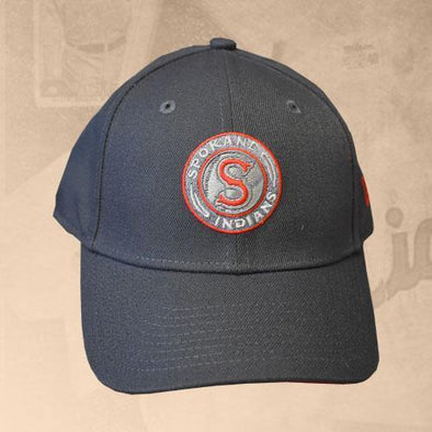 Spokane Indians Kids Jr League Graphite Adj Logo Cap