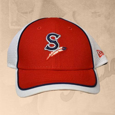 Spokane Indians Kids Jr Trimmed Neo Red w/White Adj Cap