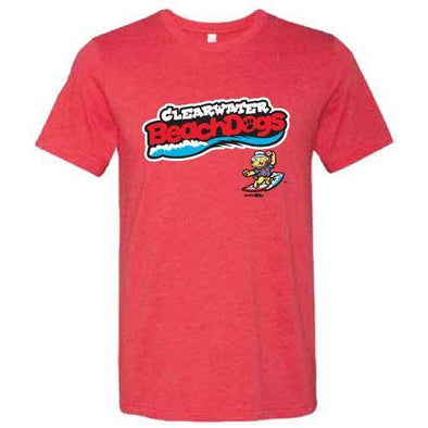 Clearwater Threshers CLEARWATER BEACH DOGS TEE TRI BLEND SCRIPT LOGO