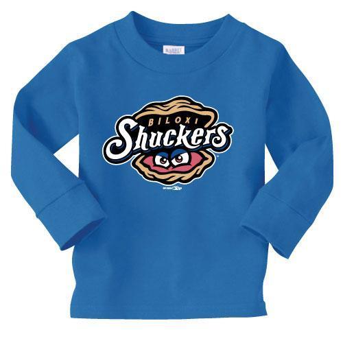 Biloxi Shuckers Tee-Toddler Long Sleeve Primary Royal