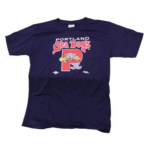 Portland Sea Dogs Logo Short Sleeve Tee - Navy - Youth