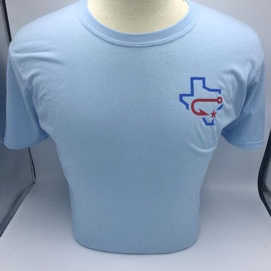 T Front & Back Fauxback - Lt. Blue
