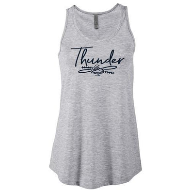 Trenton Thunder Women's Tri-blend Flowy Tank  - Athletic Heather Grey
